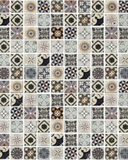 Naturstein Mosaik Heritage Mix ist ein Mosaike im Retro Style.