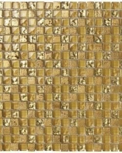 ELDORADO Oro ist ein klassisches Glas-Naturstein Mosaike in unterschiedlichen Farbkombinationen.