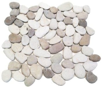 PEBBLE Grey White Kiesel Flusssteine ganz und flach geschnittene in diversen Farben. Erleben Sie ihre persönliche Fuss-Reflexzonenmassage in Ihrem zu Hause.
