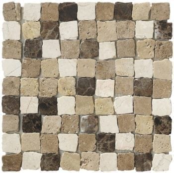 RABAT Emperador ist ein Naturstein Mosaike mit Bruchkanten um den Rustikalen Effekt zu bekommen, in diversen Farbtönen.